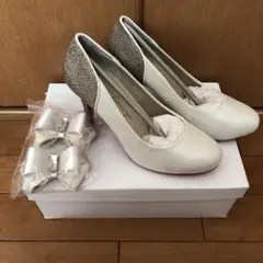 ホワイト ハイヒール 23.5cm