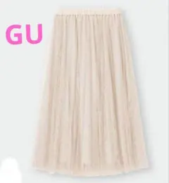 GU チュールレースフレアロングスカート Mサイズ
