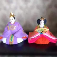 ひな祭り 雛人形 紫とピンク