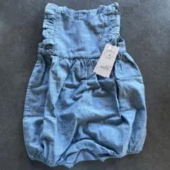 【新品】タグ付き！ラルフローレン　ロンパース　ショートオール　デニム風　80