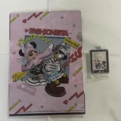 ディズニー ミニー デイジー A4クリアファイル キーホルダーセット