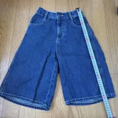 デニムハーフパンツ ウエストゴム