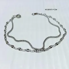おまとめページ　シルバー2連ブレスレット　サージカルステンレス316