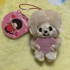 タグ付き　モンチッチ　ハートマスコット