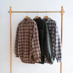 早い者勝ち！SEA ROOM LYNN ルーズシルエットcheckシャツのサムネイル