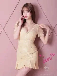 an イエローレースドレス 新品　S