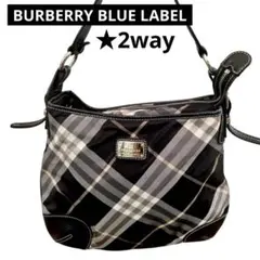【人気】BURBERRY BLUE LABEL ノバチェック ショルダーバッグ黒
