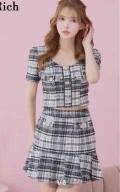 チェック柄ツイードセットアップ