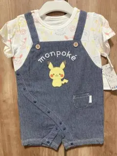 monpoké ストライプサロペット＆Tシャツセット 新品 80cm