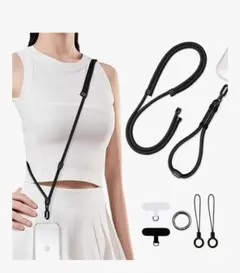 スマホストラップ 携帯ストラップ セット 首掛け/斜め掛け/肩掛け/手首