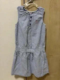 MIKI HOUSE ストライプ ノースリーブワンピース 130