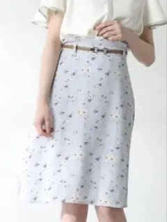 花柄フレアスカート