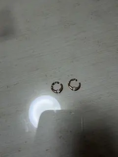 ピンクゴールドフープイヤリング