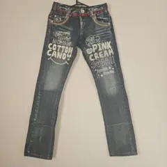 PINKLATTE コットンキャンディデザイン デニムパンツ