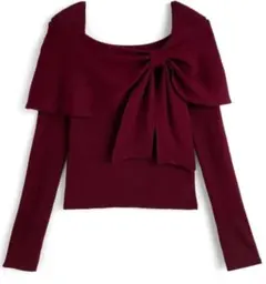 GRL オフショルリボンニットトップス[pa075]