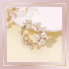 パールブローチ　卒業式　 入学式 　冠婚葬祭　ゴールド　上品　パール　フォーマル