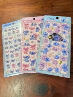 【国内正規品】スティッチ3枚セットボンボンドロップシール プチドロップステッカー