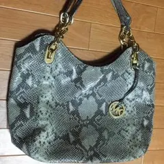 【中古】マイケルコース バッグ 蛇柄