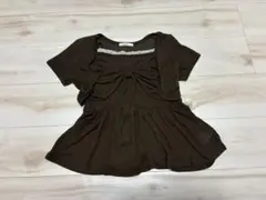 Heather チュニック　半袖　ブラウンのサムネイル