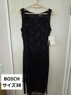 【新品】BOSCH ボッシュ 黒レースタイトドレス サイズ38 裏地付