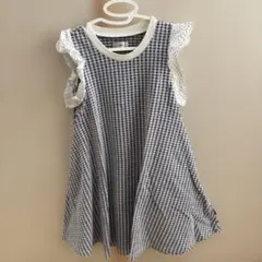 【美品】n.o.u.s ノースリーブワンピース 黒白チェック