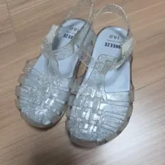 BREEZE 透明ラメ入りサンダル 16.0