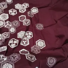 ワインレッド 花柄 風呂敷