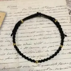 ミサンガアンクレット ブラック