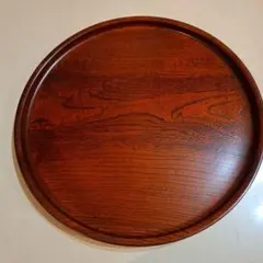 「母」 江戸期 浄法寺塗 欅 くり抜き 菊唐草蒔絵 丸盆 １膳 （430Ａ） 母」 江戸期 浄法寺塗 欅 くり抜き 菊唐草蒔絵 丸盆 1膳 （430A