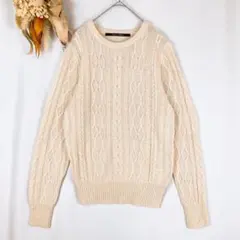 YECCA VECCA ケーブルニット 長袖 アイボリー f .1688