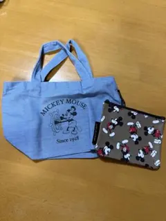 ミッキーマウス ミニトートバッグとポーチセット