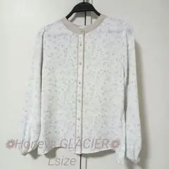 ❁Honeys❁GLACIER❁　花柄長袖ブラウス　Lsize