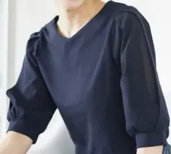 DoCLASSE スリットシフォン・パフ袖トップスのサムネイル