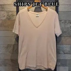 SHIPS JET BLUE　半袖VネックTシャツ　M ピンク　メンズのサムネイル