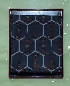 ⛩️Kimono Fabricウール亀甲柄38×100cm着物ハギレWL097のサムネイル