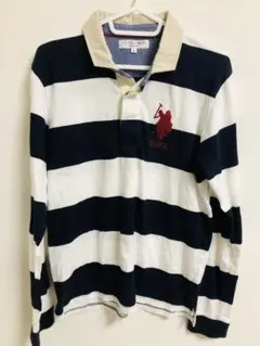 U.S.POLO ASSN ポロ　長袖　ボーダー　ポロシャツ　刺繍　ワンポイントのサムネイル