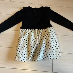 familiar ドット柄ワンピース 90