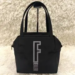 フェイラー ナイロン ハンドバッグ ブラック Fロゴ
