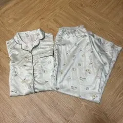GU サテン リンゴ柄 パジャマ XL 長袖