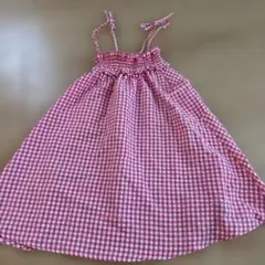 LOWRYSFARMのピンク チェック スカート 110-120cm