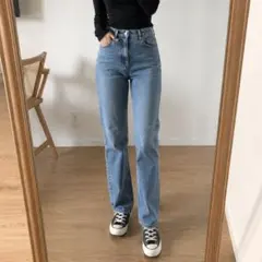 【ZARA ストレート デニム EUR34 (Sサイズ)】