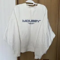 MOUSSY フリーサイズ スウェット 裏起毛 白