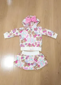 【美品】アースマジック パーカー スカパンセットアップ90 80〜90