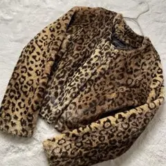 【F】MERCURYDUO ♡ レオパード フェイクファー コート ブラウン
