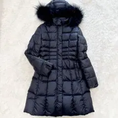 untitled ロングダウンコート ファー ブラック