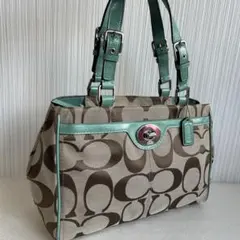 COACH トートバッグ　キャンバス　シグネチャー