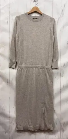 T961：新品 23区 マーセライズド カシミヤ混 マキシワンピースニット