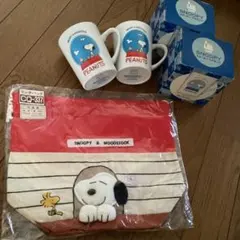 3月末迄★スヌーピー　マグカップ　2個　ペア　非売品　ランチバッグ　弁当袋