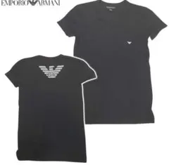 Emporio Armani ブラック Vネック Tシャツ