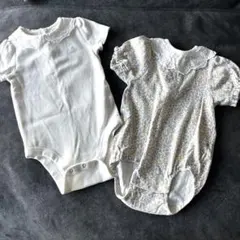 週末値下げ　レース襟付きボディスーツ　2枚セット
